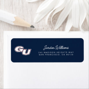 Gonzaga University GU Logo Label