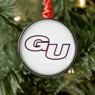 Gonzaga University GU Logo Metal Ornament