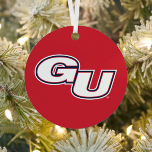 Gonzaga University GU Logo Metal Ornament