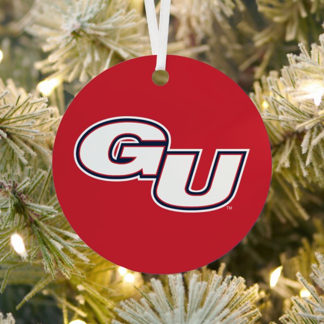 Gonzaga University GU Logo Metal Ornament (Insitu)