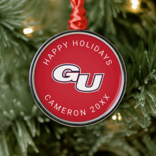 Gonzaga University GU Logo Metal Ornament