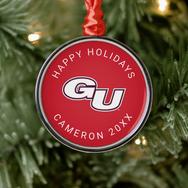 Gonzaga University GU Logo Metal Ornament (Tree)