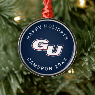 Gonzaga University GU Logo Metal Ornament