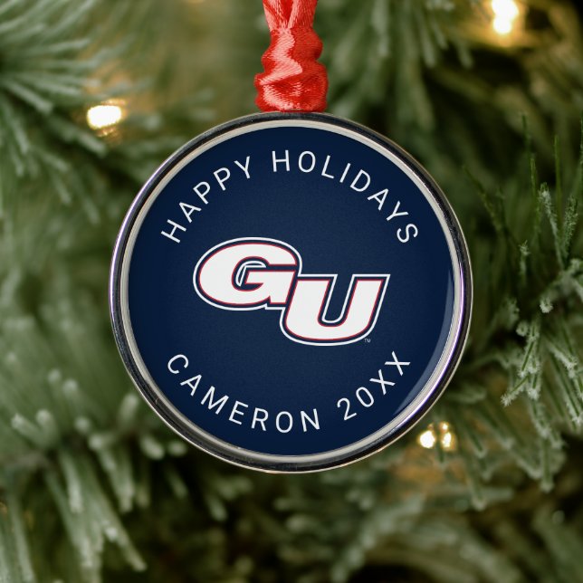 Gonzaga University GU Logo Metal Ornament (Tree)