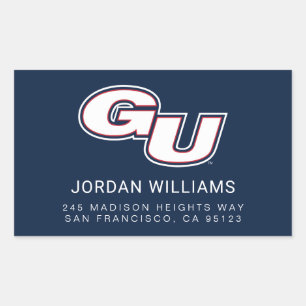 Gonzaga University GU Logo Rectangular Sticker