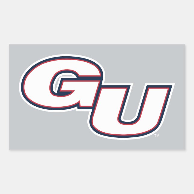 Gonzaga University GU Logo Rectangular Sticker (Front)