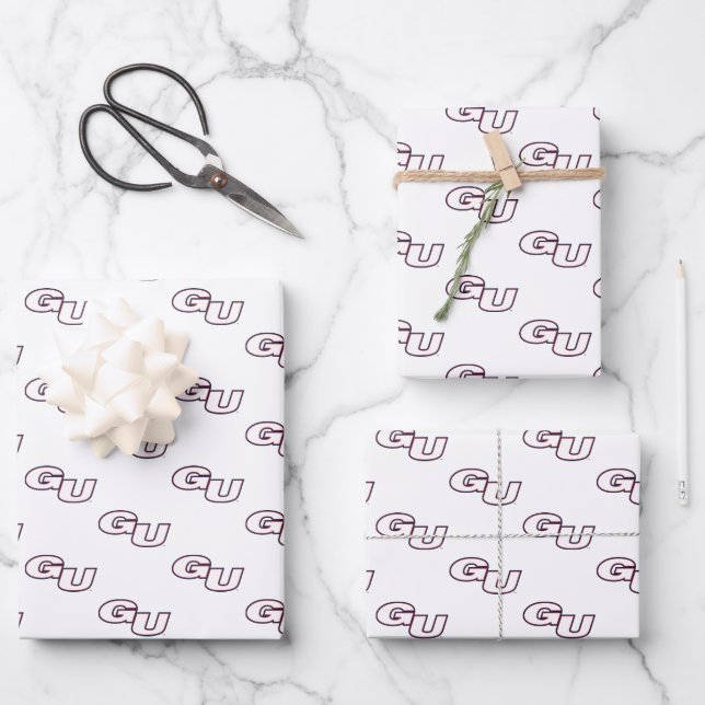 Gonzaga University GU Logo Wrapping Paper Sheets (Front)