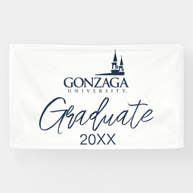 Gonzaga University Logo with Church Steeples Banner (Horizontal)