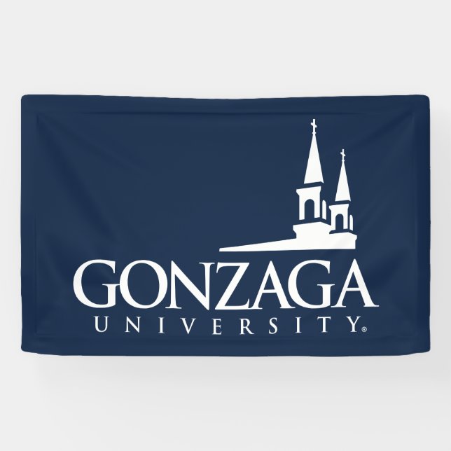 Gonzaga University Logo with Church Steeples Banner (Horizontal)