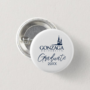 Gonzaga University Logo with Church Steeples Button