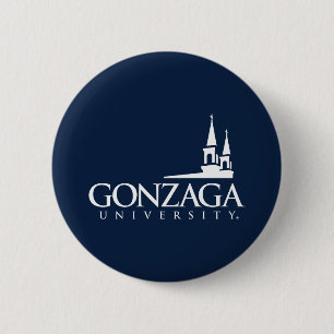 Gonzaga University Logo with Church Steeples Button