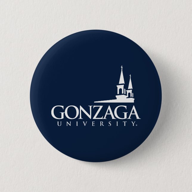 Gonzaga University Logo with Church Steeples Button (Front)