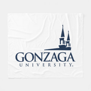 Gonzaga University Logo with Church Steeples Fleece Blanket
