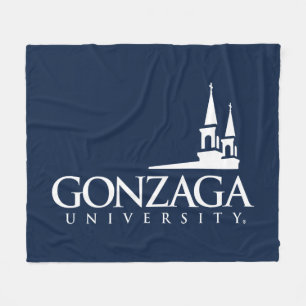 Gonzaga University Logo with Church Steeples Fleece Blanket