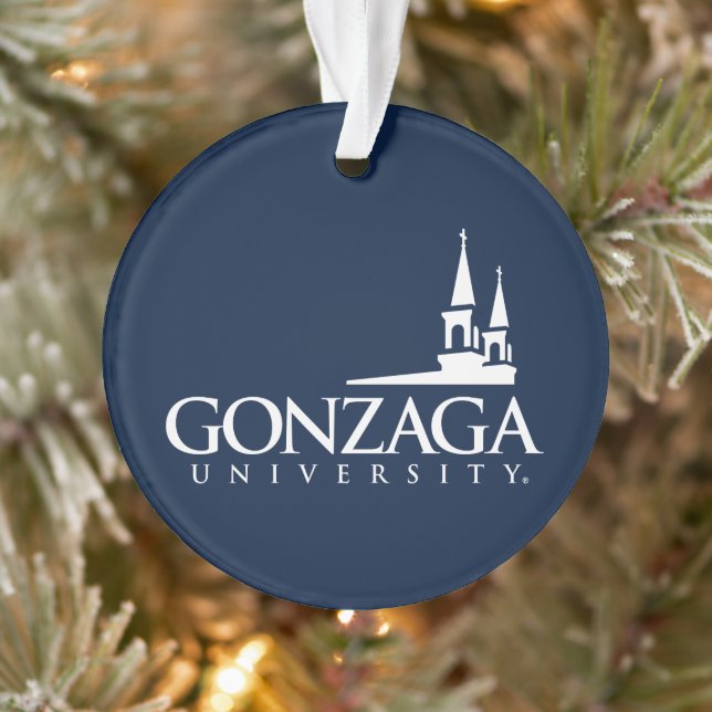 Gonzaga University Logo with Church Steeples Ornament (Tree)