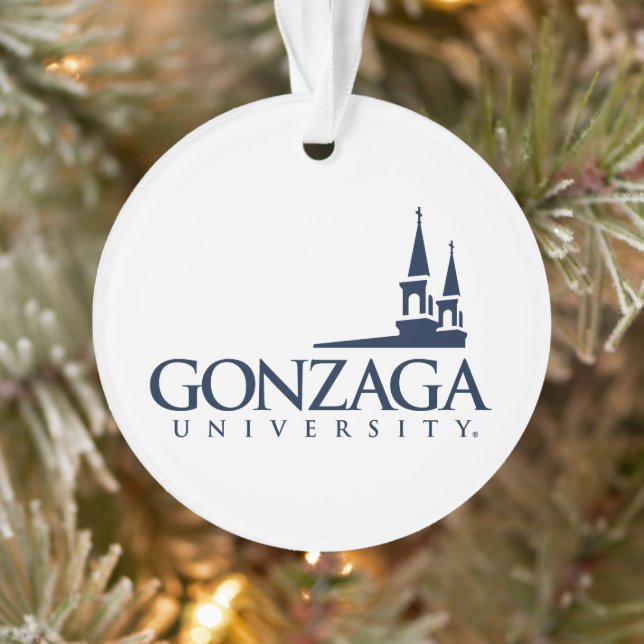 Gonzaga University Logo with Church Steeples Ornament (Tree)