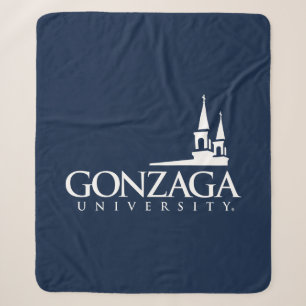 Gonzaga University Logo with Church Steeples Sherpa Blanket