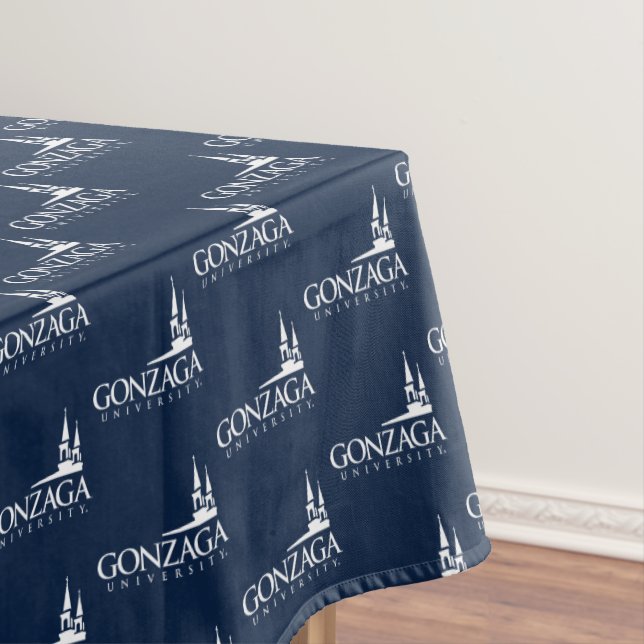 Gonzaga University Logo with Church Steeples Tablecloth (In Situ)