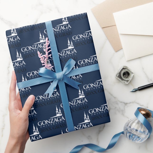 Gonzaga University Logo with Church Steeples Wrapping Paper (Gifting)
