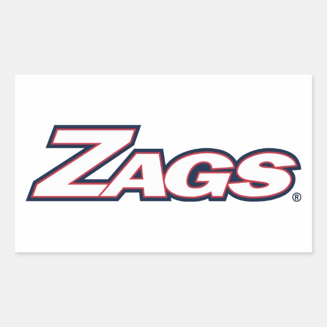 Gonzaga Zags Logo Rectangular Sticker (Front)
