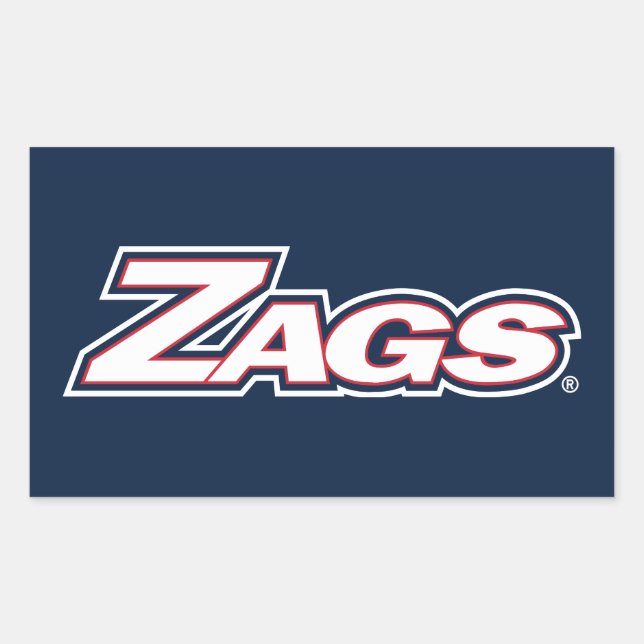 Gonzaga Zags Logo Rectangular Sticker (Front)