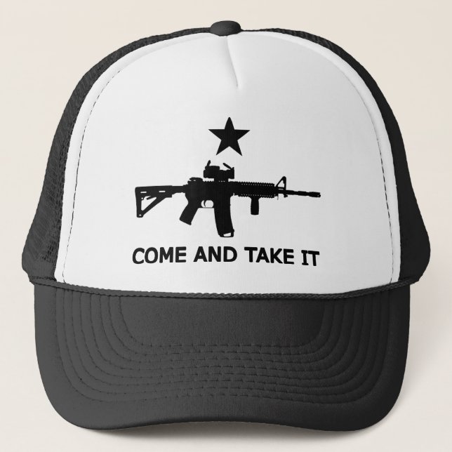 Gonzales Flag AR15 "Come and Take It" Trucker Hat (Front)