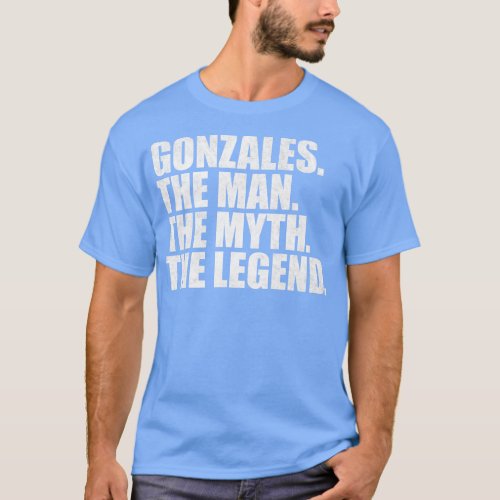 GonzalesGonzales Family name Gonzales last Name Go T_Shirt