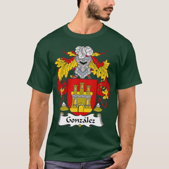 Gonzalez Coat of Arms  Family Crest T-Shirt (Front)