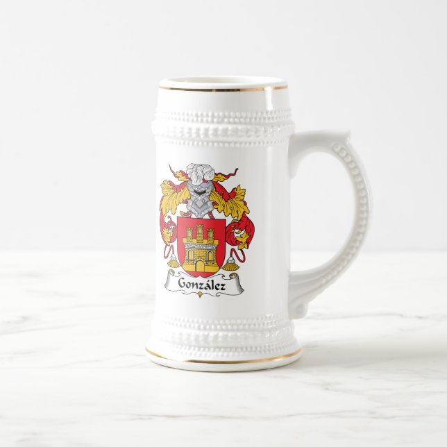 Gonzalez Family Crest Beer Stein (Right)