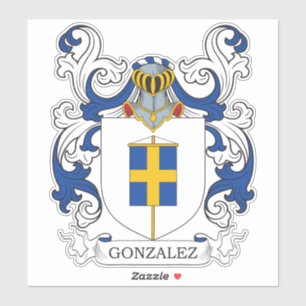 Gonzalez Family Crest Sticker