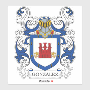 Gonzalez Family Crest Sticker