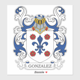 Gonzalez Family Crest Sticker