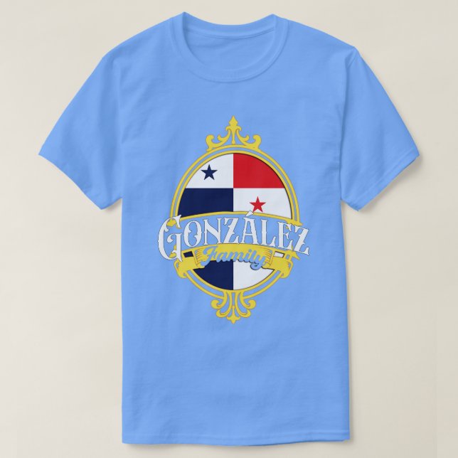 Gonzalez Family Panama Flag T-Shirt (Design Front)