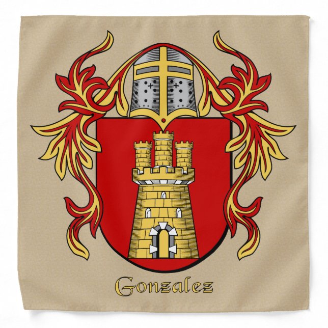 Gonzalez Historical Coat of Arms Bandana (Front)