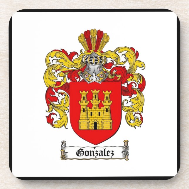  Gonzalez [Spanish] Family Crest * Beverage Coaster (Front)