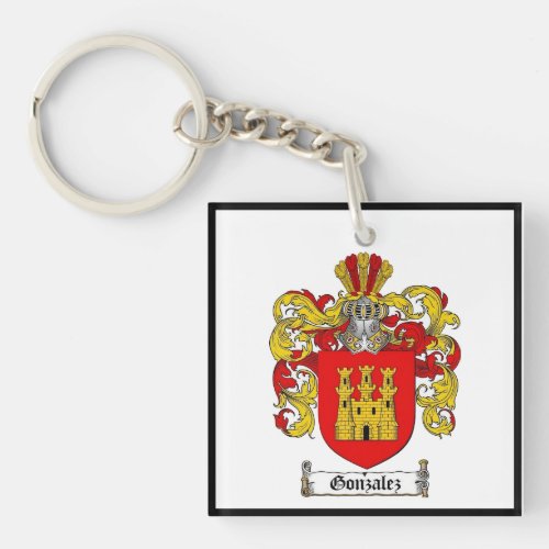 Gonzalez Spanish Family Crest   Keychain