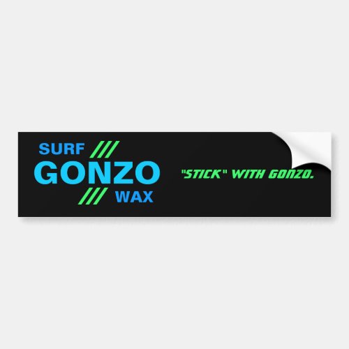 GONZO bumper sticker