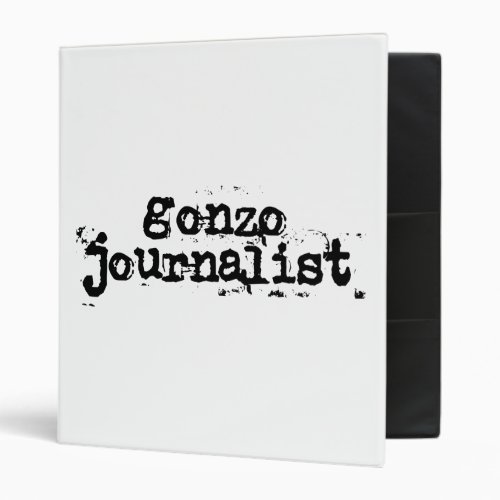 Gonzo Journalist 3 Ring Binder