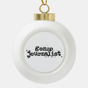 Gonzo Journalist Ceramic Ball Christmas Ornament