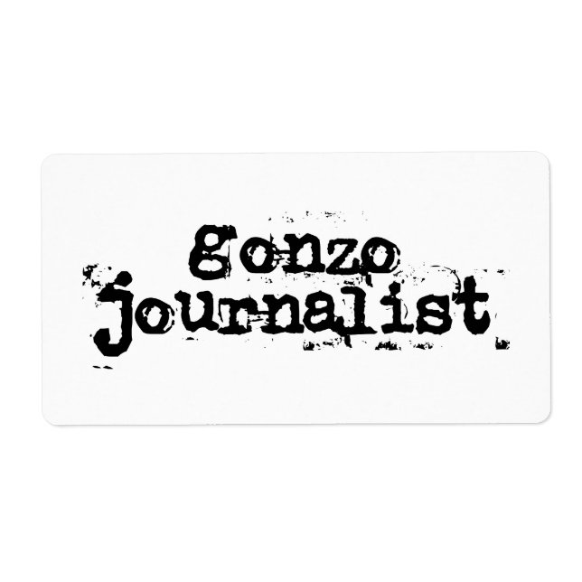 Gonzo Journalist Label (Front)