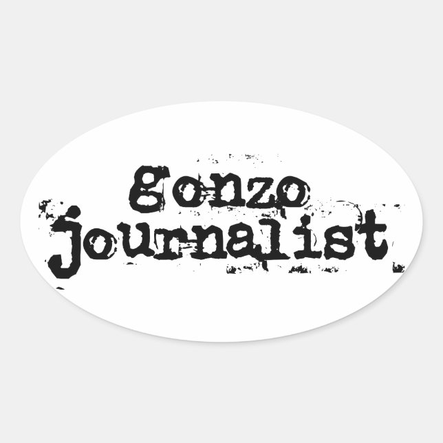Gonzo Journalist Oval Sticker (Front)