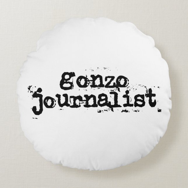 Gonzo Journalist Round Pillow (Front)