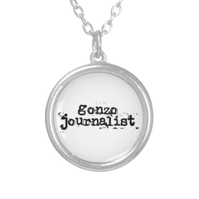 Gonzo Journalist Silver Plated Necklace (Front)