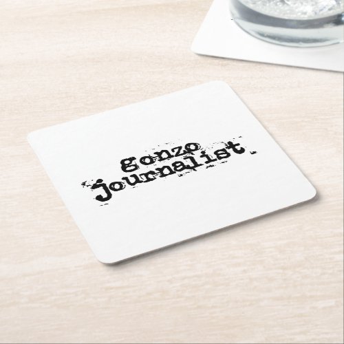 Gonzo Journalist Square Paper Coaster