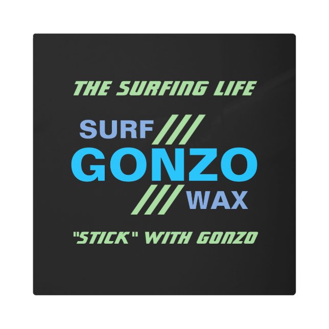GONZO SURF WAX Metal Art Sign (Front)