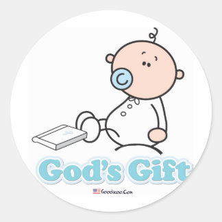 GoochiCoo - God's Gift Classic Round Sticker