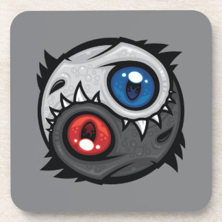 Good and Evil Dragon Yin Yang Beverage Coaster