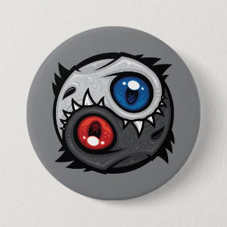 Good and Evil Dragon Yin Yang Button