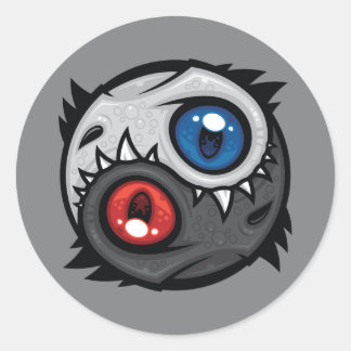 Good and Evil Dragon Yin Yang Classic Round Sticker