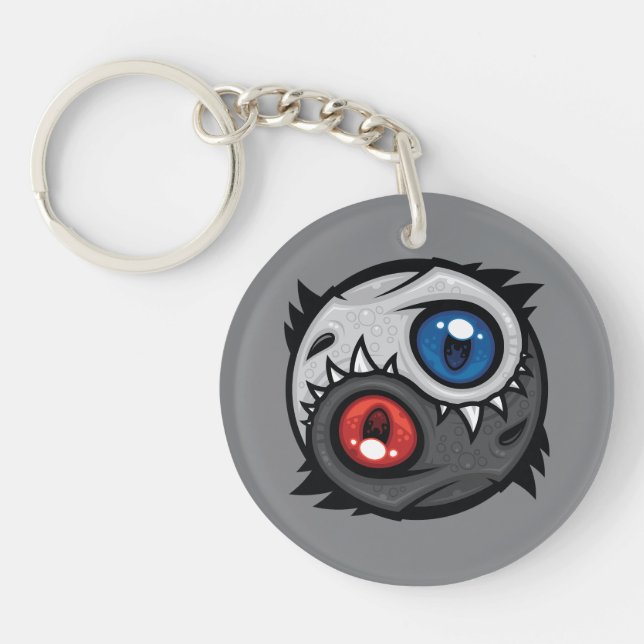 Good and Evil Dragon Yin Yang Keychain (Front)